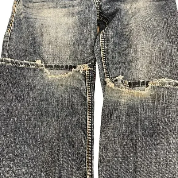 Silver Jeans Womens 27 Blue Denim Low Rise Boot Cut Surplus Western Medium Wash - Picture 10 of 15